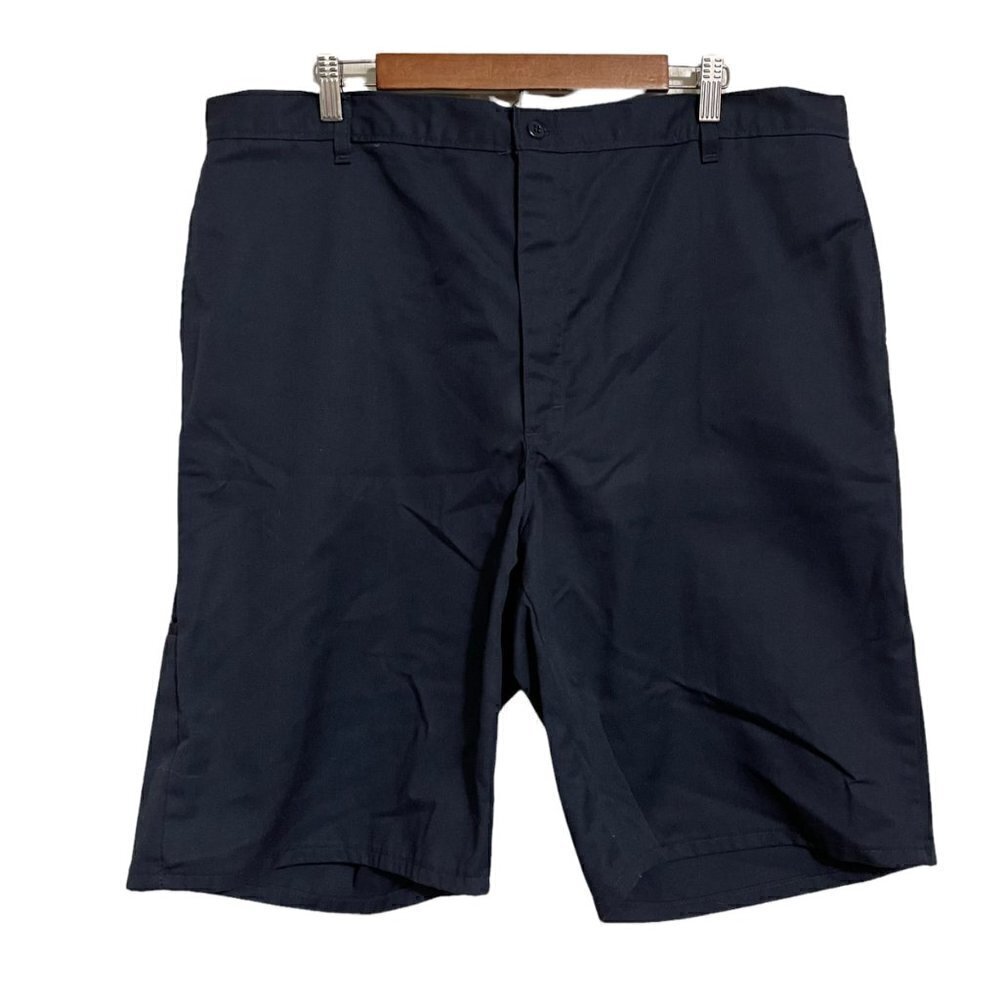 Dickies Men's Dark Navy Blue Flat Front Chino Shorts Size 42 Inseam 11inch